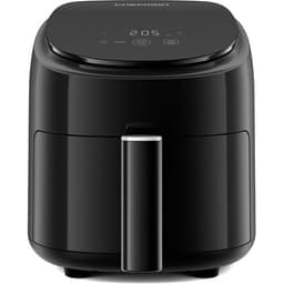 Chefman 2L mini air fryer in black with digital touch screen