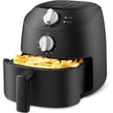 Midea 2L small air fryer in black with two dials