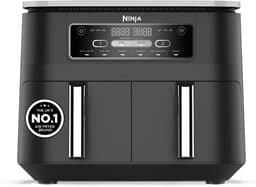 Ninja Foodi Dual Zone AF300UK 7.6L dual-drawer air fryer in black