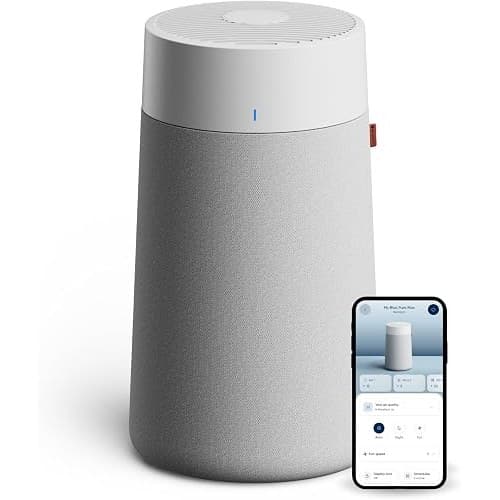 Blueair Blue Max 3250i air purifier in blue fabric sleeve