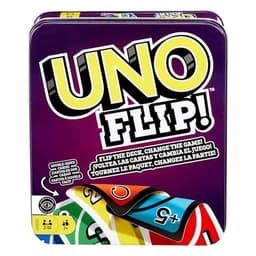 Mattel UNO FLIP! card game in a storage tin