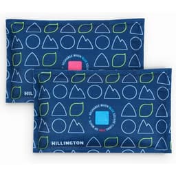 Two small blue Hillington 250g car dehumidifier bags with patterned covers