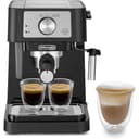 De’Longhi Stilosa espresso machine with steam arm and two espresso cups