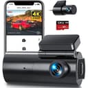 GKU front and rear dash cam with screen and small rear camera