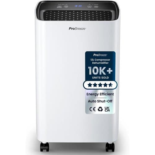 Pro Breeze 12L compressor dehumidifier with laundry drying mode
