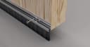 Stormguard aluminium brush strip door seal suitable for wooden exterior doors