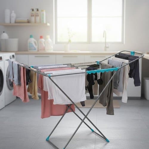Casabella large winged clothes airer with 18 metres of rails