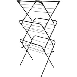 Harbour Housewares 3-tier steel clothes airer folded open