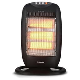 Belaco black three-bar halogen heater with bars glowing