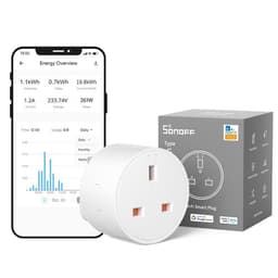 White SONOFF S60TPG compact smart plug