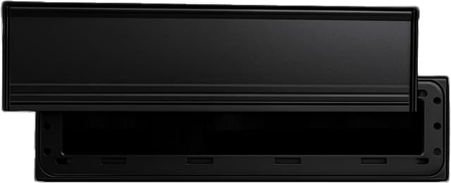 Exitex black internal letterbox draught excluder with flap and bristle seal