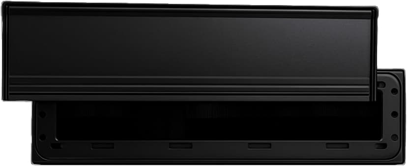 Exitex black internal letterbox draught excluder with flap and bristle seal