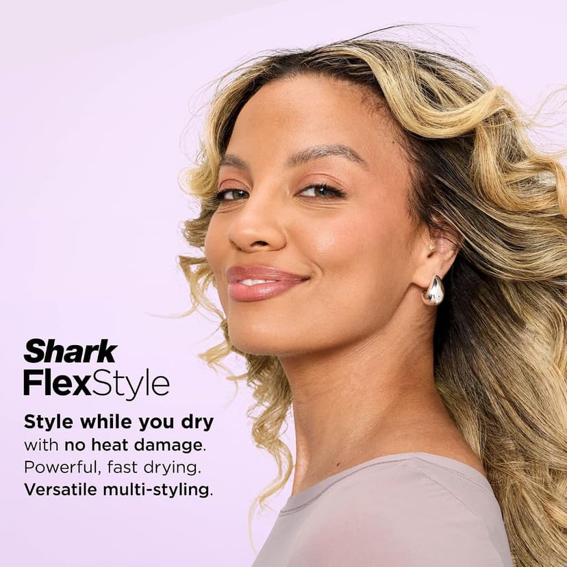 Shark FlexStyle 5-in-1 Air Styler HD446SLUK Stone with attachments and case