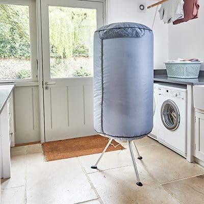 Dry:Soon heated drying pod indoor electric clothes airer with cover