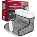 VonHaus grey fleece foot warmer with remote control
