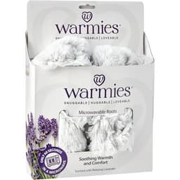Grey Warmies plush microwavable slipper boots