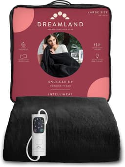 Dreamland Snuggle Up black velvet heated throw