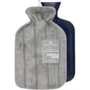 Revitale 2 litre hot water bottle in a slate grey plush cover