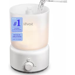 White Levoit 3.2 litre humidifier being filled from the top