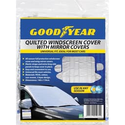 Goodyear quilted windscreen cover with wing mirror covers