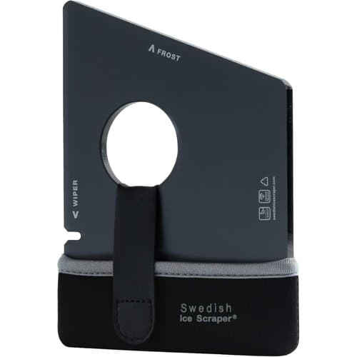 Black Swedish Ice Scraper with neoprene holder