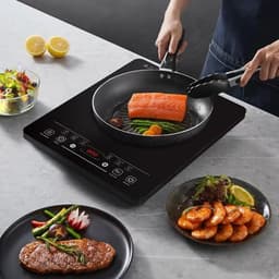 Panana slim black single induction hob