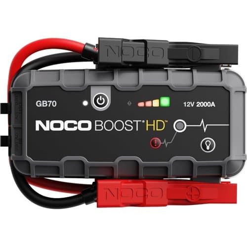 NOCO Boost HD 2000A jump starter with heavy-duty clamps