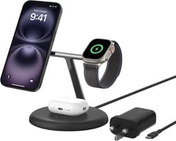 Belkin BoostCharge Qi2 MagSafe 3-in-1 charging stand