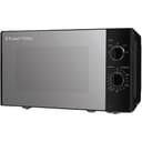 Russell Hobbs RHM2027B black 20L manual dial microwave with mirrored door