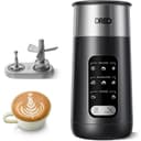 Dreo stainless steel milk frother with LED screen and impeller whisk