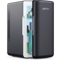 AstroAI 6 litre mini fridge in black with the door open