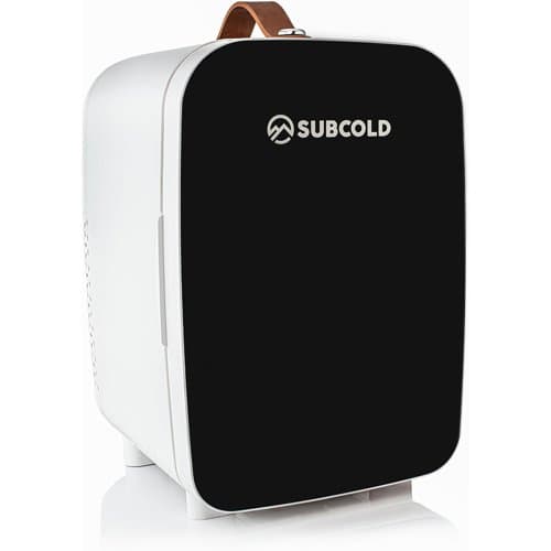 Subcold Pro10 10 litre mini fridge in black with a carry handle