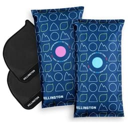 Two blue Hillington reusable dehumidifier bags with black anti-slip pads