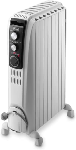 De’Longhi Dragon 4 TRD40820T white oil filled radiator with folding castors