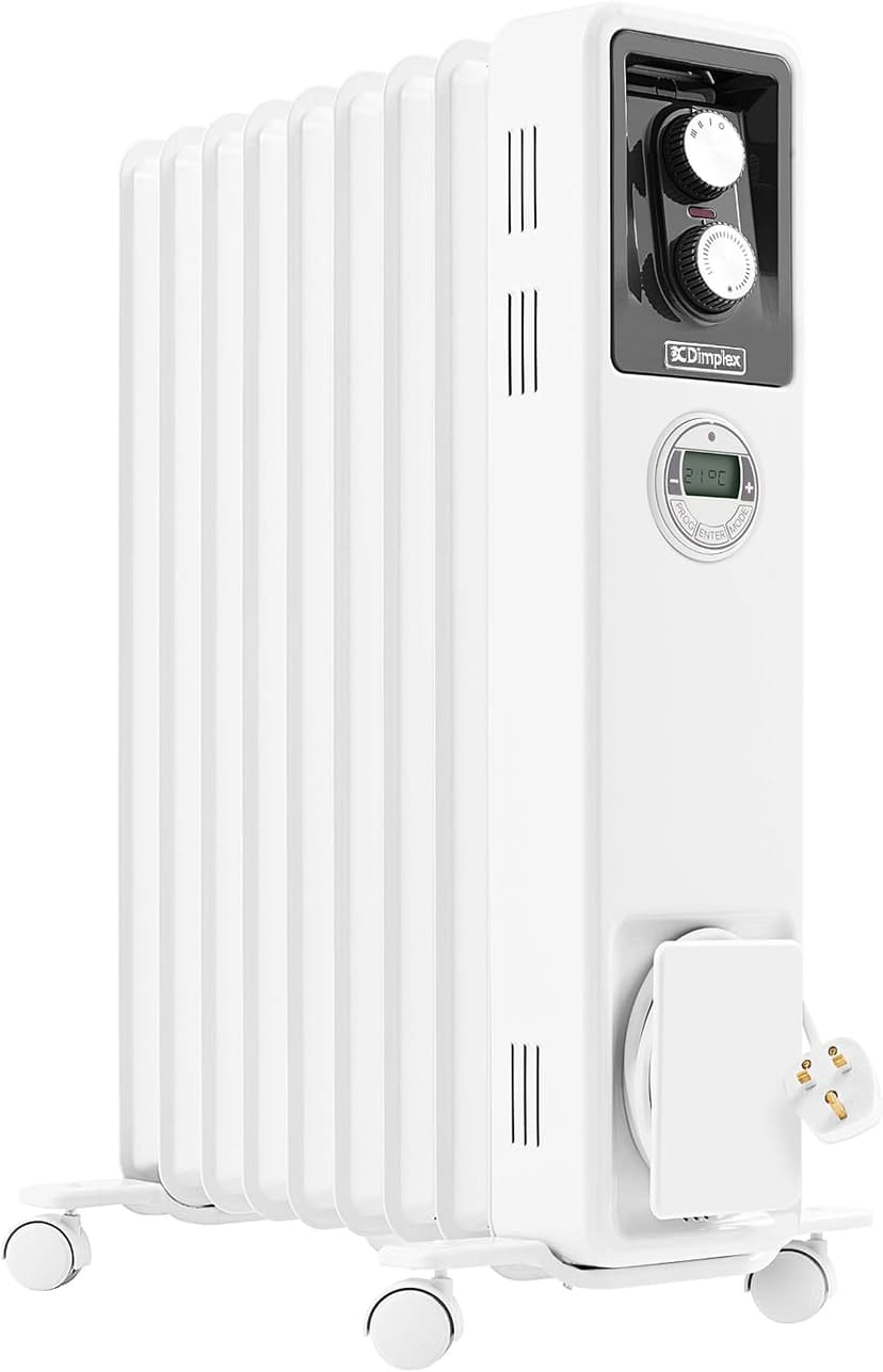 Dimplex ECR20Tie white oil-free column radiator with timer controls