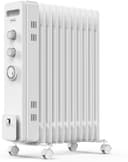 VonHaus white 11-fin 2500W oil filled radiator with castors