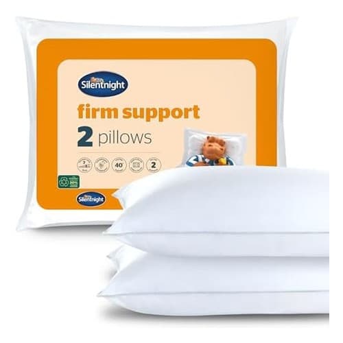Silentnight Firm Support pillow 2-pack in orange packaging