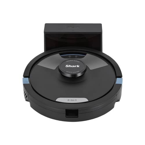 Shark Matrix Plus 2-in-1 robot vacuum and mop on its charging dock