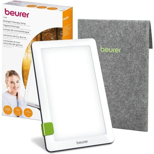 Beurer TL30 compact white SAD lamp on a desk