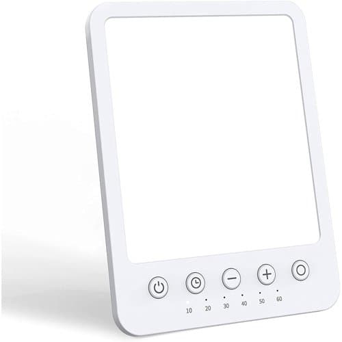 Easysleep white light therapy lamp on a folding stand