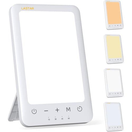 Lastar SAD lamp with white light panel on a stand