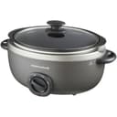 Morphy Richards Sear and Stew 6.5L oval slow cooker in titanium grey
