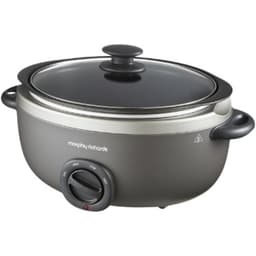 Morphy Richards Sear and Stew 6.5L oval slow cooker in titanium grey