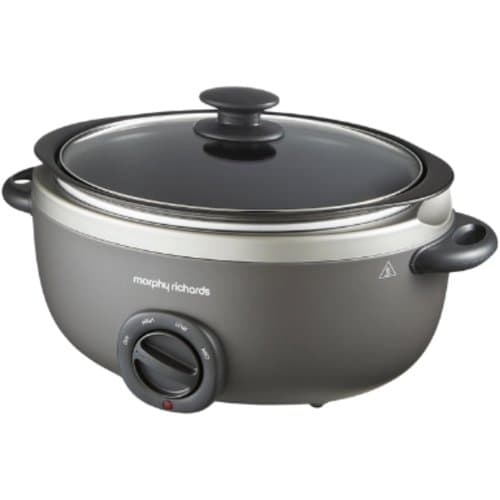 Morphy Richards Sear and Stew 6.5L oval slow cooker in titanium grey
