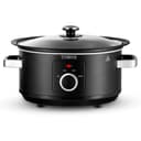 Tower Sear and Stew 3.5L slow cooker in black with glass lid