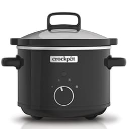 Crock-Pot CSC046 2.4L black compact ceramic slow cooker for two people