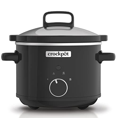 Crock-Pot CSC046 2.4L black compact ceramic slow cooker for two people