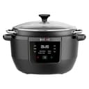 Instant Superior 7.1L black slow cooker with removable non-stick pot on a UK kitchen worktop