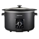 Morphy Richards Easy Time 6.5L matte black slow cooker with countdown display