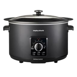 Morphy Richards Easy Time 6.5L matte black slow cooker with countdown display